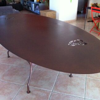 table acier 300x120 ovale thermo
